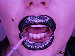 RussianBeautys Black Lips Demand Total Control in Leather JOI