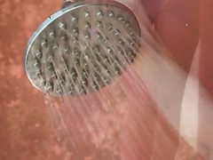 sexy brunett have outdoor shower