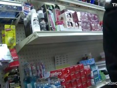 Kinky Blonde Slut Having Fun With A Cock In The Store