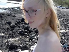 Bubble butt blonde Victoria Gracen with glasses gets fucked hard