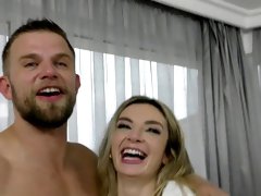 Backstage video of sexy pornstars teasing and taking a shower