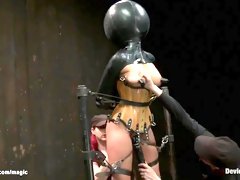 Lesbian Sub Shackled In Doggystyle Position - Beretta James And Mz Berlin