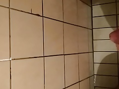 Bulgarian handjob with a lot of cum  at the bathroom