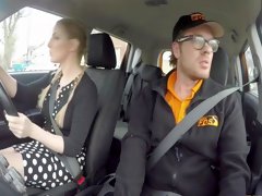 Cock Riding During Driving Lesson - Georgie Lyall