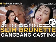 Slim Brunette Gangbang Casting
