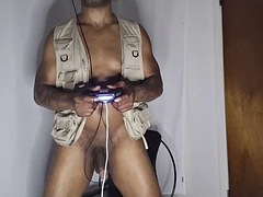 Playing with a swinging cock - Playing naked - Dancing and playing naked - black gamer