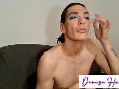 Transformation of a normal guy into a made up and horny sissy sex whore who can be used hard and dirty for hours