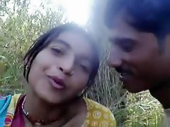 Desi Girl Enjoying With Boyfriend In Outdoor