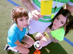 Émilie Martini & Loica & Mam Steel in Teen Soccer Threesome - PegasProductions