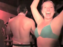 Bunch of students have a great time at an underwear party