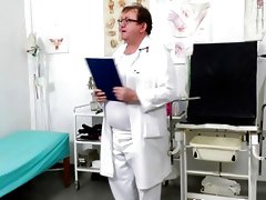 Horny MILF's rectal speculum exam and fucking with medic