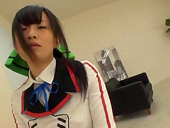 Closeup video of a cute Japanese babe getting fucked in shaved pussy