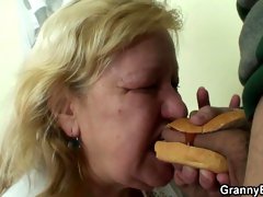 Fat Blonde Granny Tricked And Fucked By Guy
